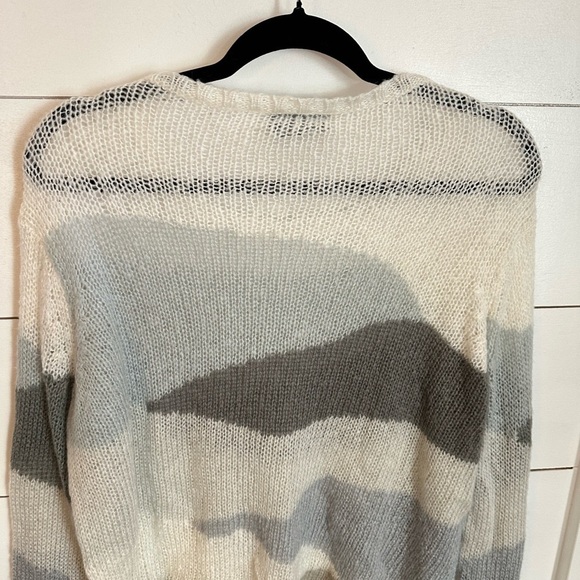 WOODEN SHIPS S/M Paola Buendia mohair wool neutral landscape boho knit sweater - Picture 11 of 12